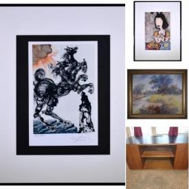 MaxSold Auction: This online auction features Original Oil Paintings, Original Watercolors, Lithographs, Artist Proof, Original Woodblock Print, Original Gouache, Original Embroidery on Silk, Temple Rubbings, Original Photography, Original Ethiopian Coptic, Limited Edition Signed Chine Collè Prints, Original Charcoal, and Much, Much, More!!